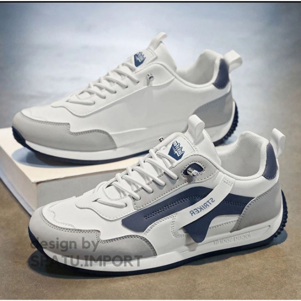 Sepatu Sneakers Putih Kets Pria Wanita Kasual Ringan Kekinian