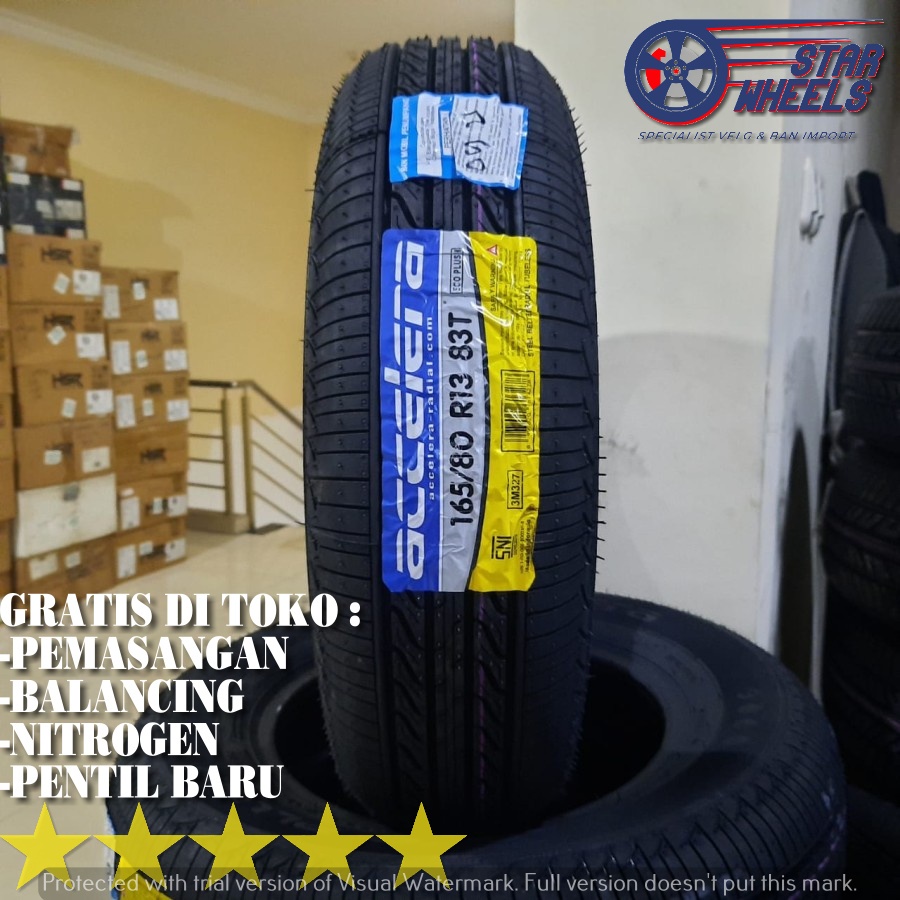 BAN MOBIL TUBLES 165 80 R13 ACCELERA ECOPLUSH RING 13