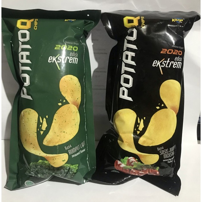 

PotatoQ chips extrem rumput laut/sosis jumbo meksiko 1 pak isi 10