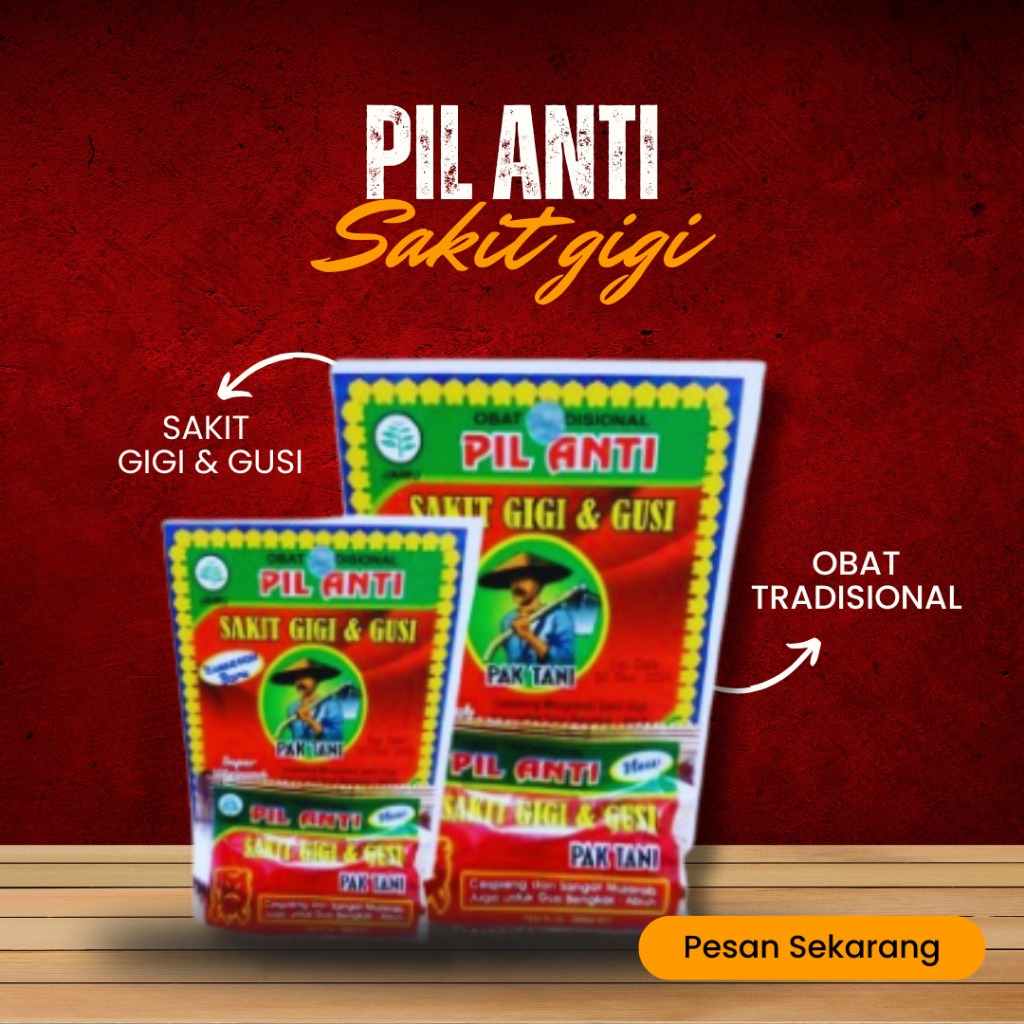 PIL anti sakit gigi dan gusi PAK TANI ORIGINAL obat sakit gigi merk pak tani 1 renceng