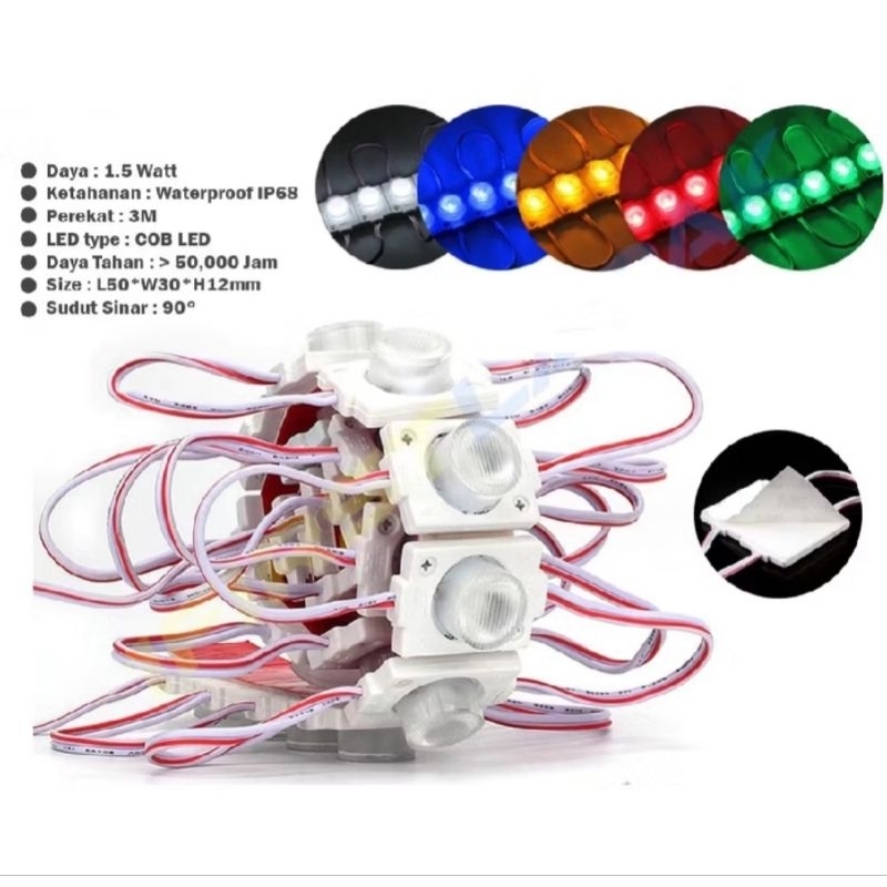 Lampu Led 1  mata besar modul 12V 24V Mobil motor neon box LED