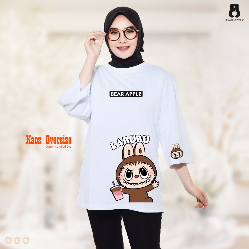 Kaos Oversize Wanita/Kaos Wanita/kaos cewek/Oversize/Kaos viral /Kaos Labubuuu