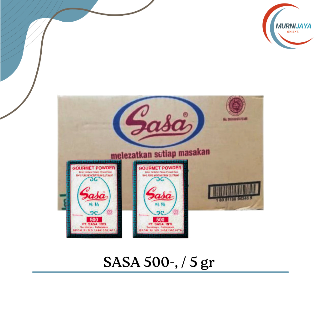 

Sasa Penyedap Rasa MSG 500-, / 5 gr (1 DUS - Isi 27 PACK X 20 PCS)