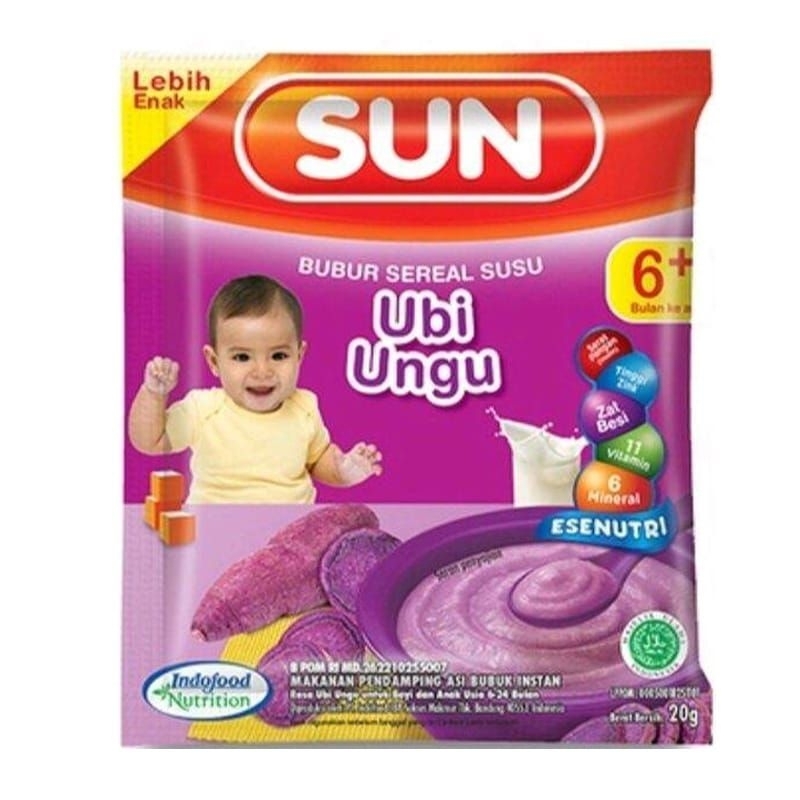 SUN BUBUR BAYI UBI UNGU RENCENG ISI 8 SACHET