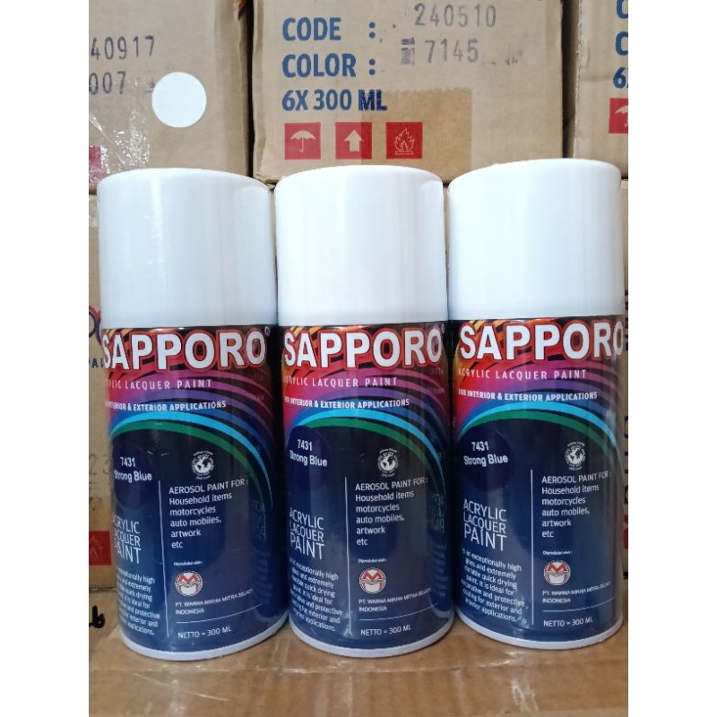 Pilok  Pilox Sapporo 300ml saporo spray 300ml 7431 strong blue SAPORO 300ML BIRU TUA