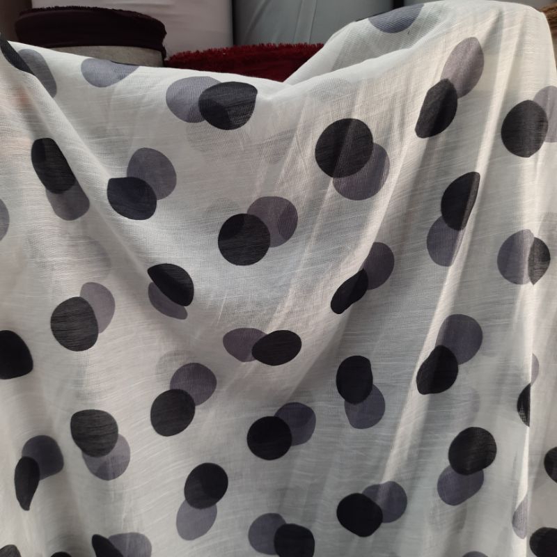 kain silky motif polkadot premium/ bahan silky katun premium/ bahan silky import motif / bahan silky