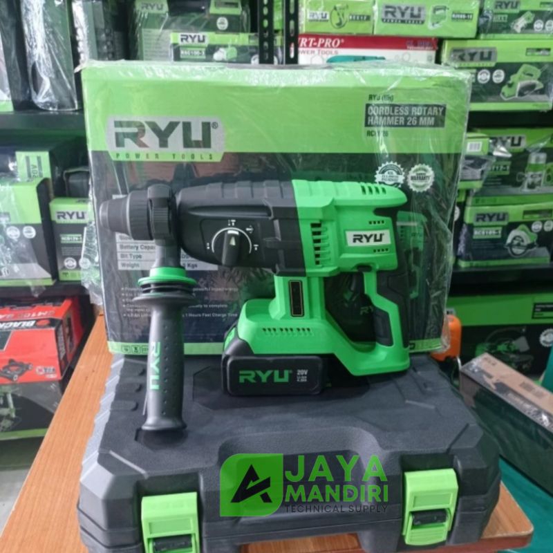 bor beton 3 fungsi RYU RCRH 26 CORDLESS/ DRILL batrai 3 fungsi RYU