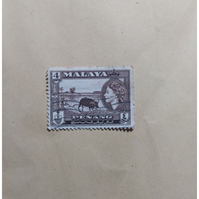 

prangko malaya 4 cent penang
