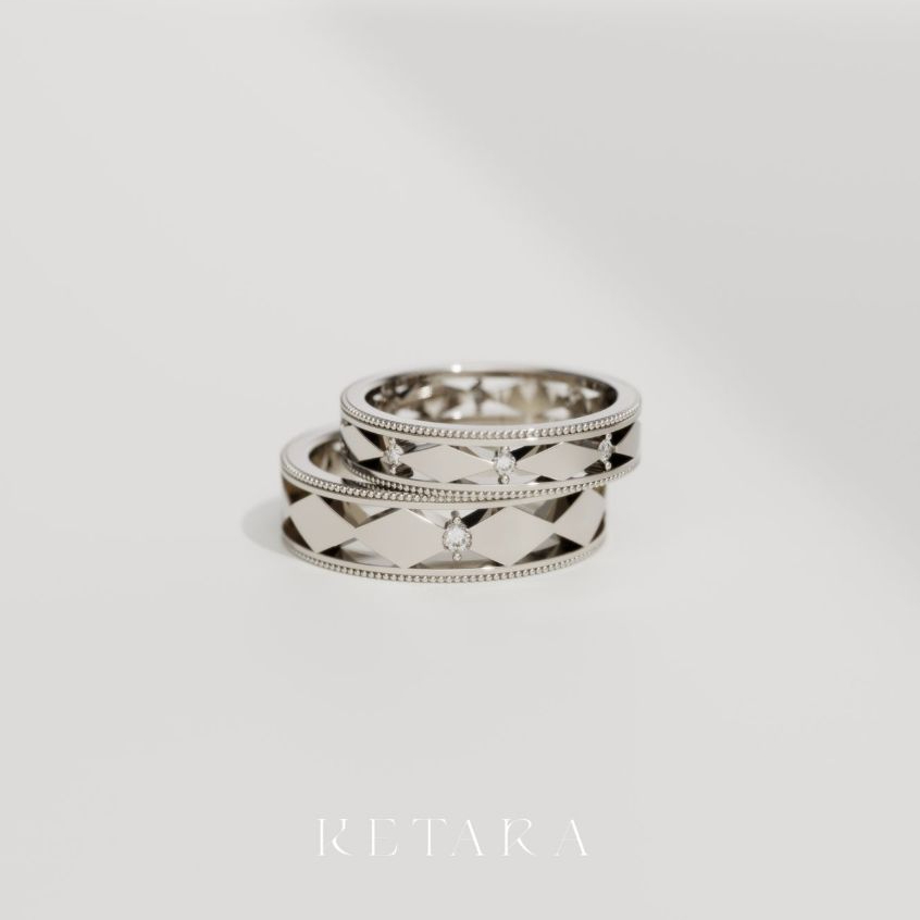 Cincin Kawin Tunangan Cincin Tunangan Cincin Couple Perak Silver Ketara Jewelry