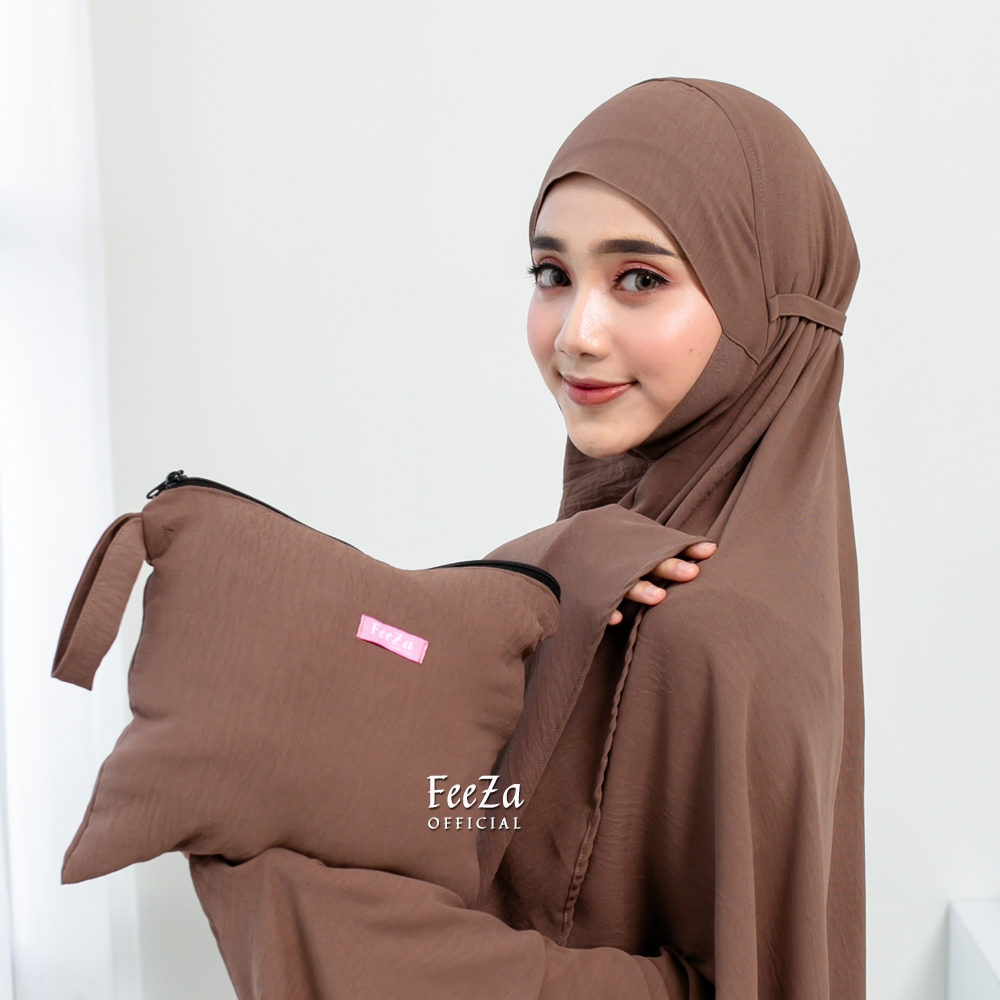 Mukena Dewasa Khadijah Crinkle Airflow FeeZa - Mukenah Dewasa Telekung Mukena Crinkle Mukena Traveli