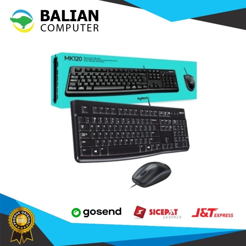 Logitech MK120 Keyboard Mouse Combo USB Original | Keyboard dan Mouse Logitech MK120
