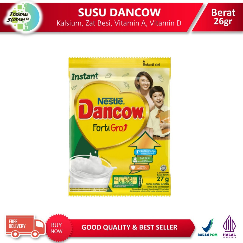 

Susu DANCOW Fortigro Sachet 26gr - Susu Bubuk Fullcream Instant