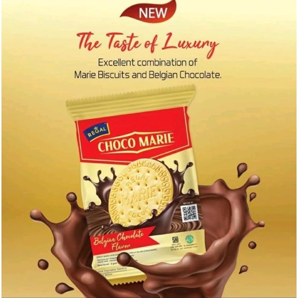 

Regal Choco Marie Biscuits / Biskuit Marie Lapis Coklat Belgia 1pcs