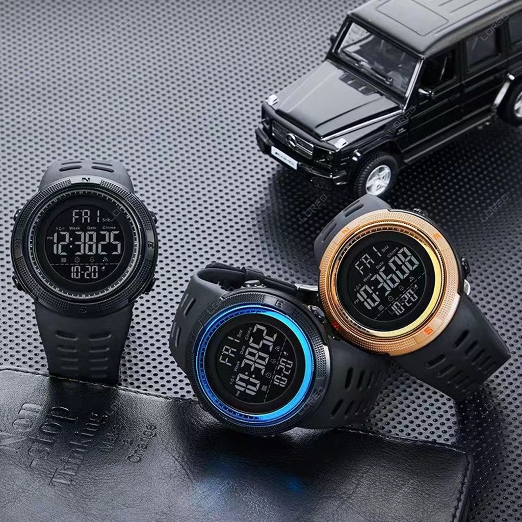 BEST SALE Loreo - Jam Tangan Pria Sport Jam Tangan Digital Rubber Fashion
