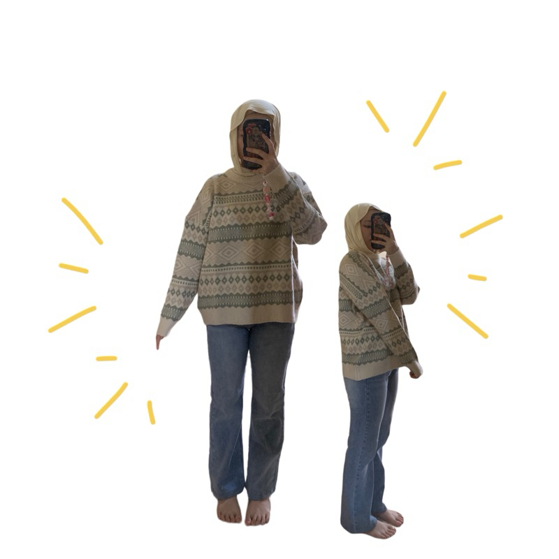 [ Preloved Sweatshirt ] Sweatshirt/Rajut by mymyt monocode warna sage coksu