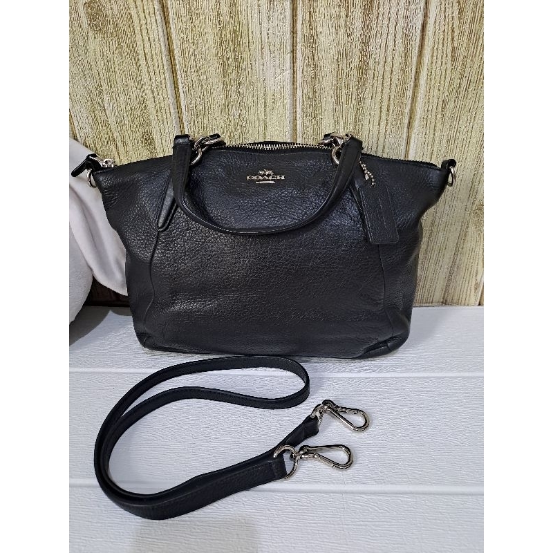 Tas preloved coach kelsey hitam medium kulas