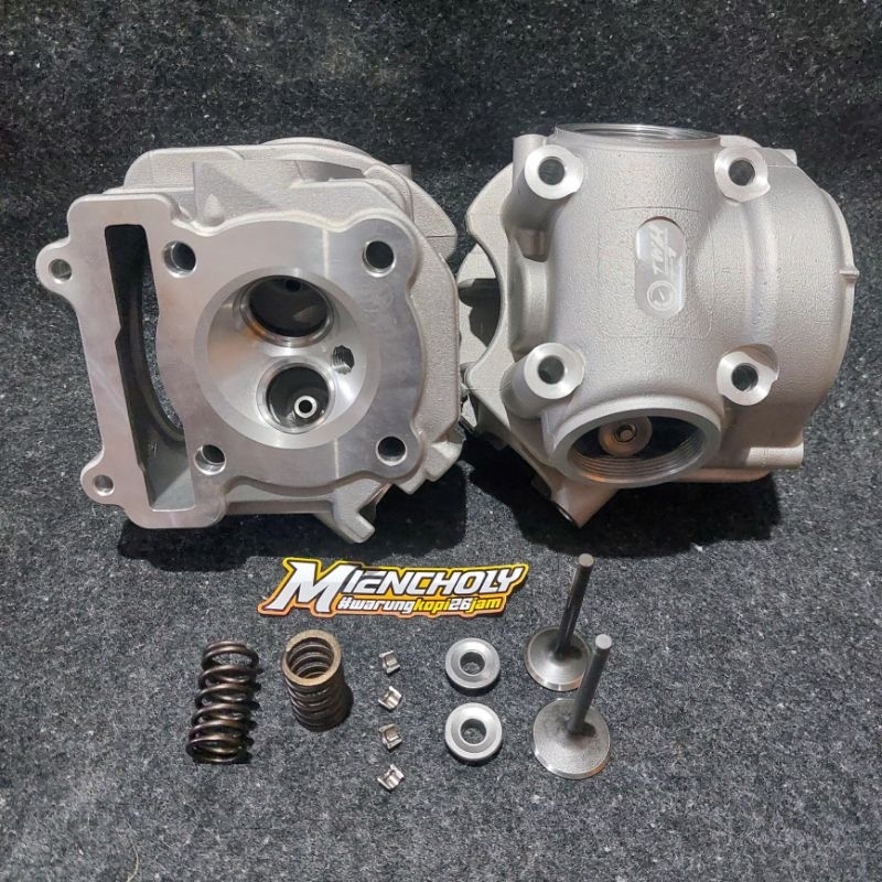 BLOK HEAD MIO 24 28 DAN 25 29,5 BLOCK HEAD YAMAHA MIO NOUVO KLEP LEBAR 2428MM 2529,5MM TWH RACING OR