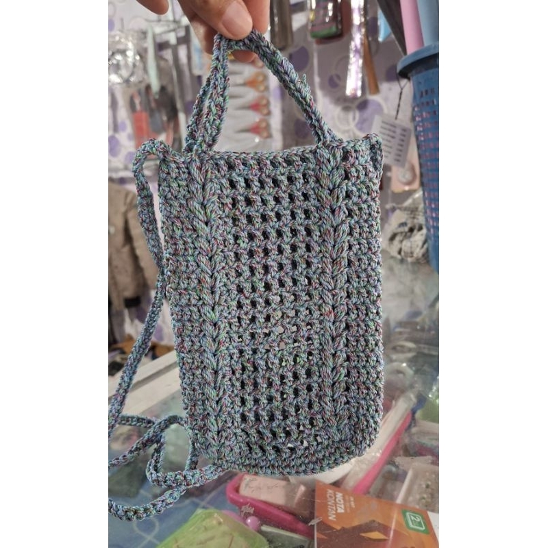 Tas Rajut Handmade / Pouch Rajut / Tas Selempang Rajut Crochet Handmade