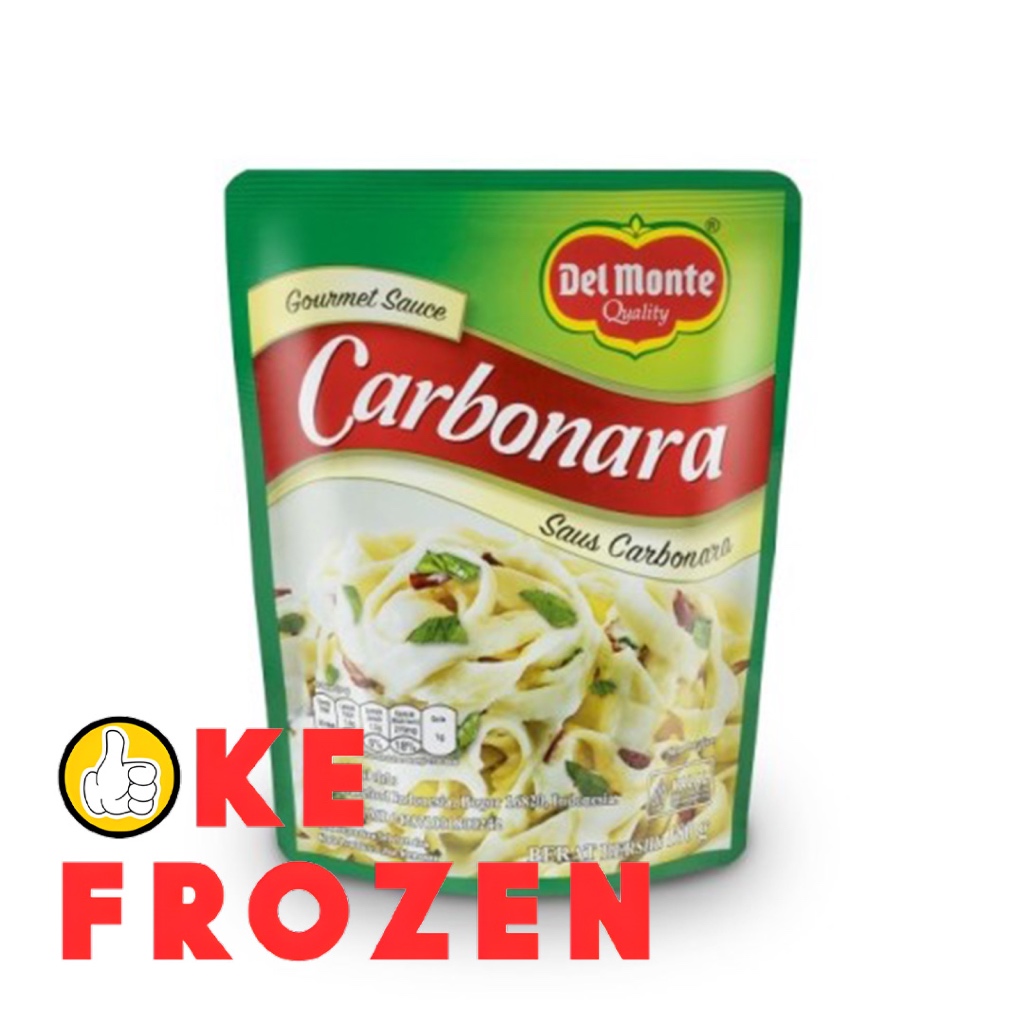 DELMONTE CARBONARA SAUCE POUCH 180GR / SAUS CARBONARA / SAOS PASTA DEL MONTE