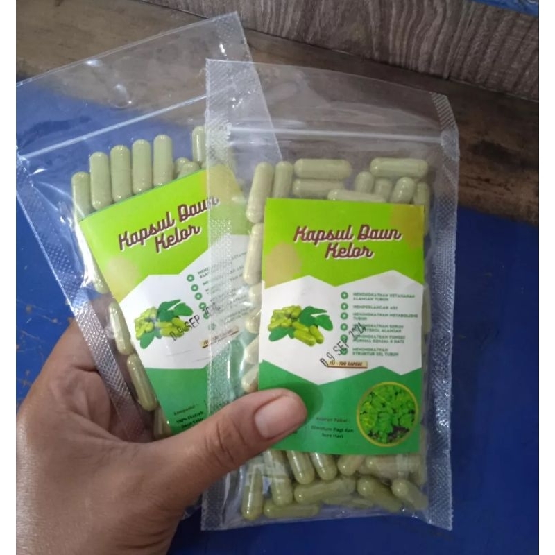 isi 100 Kapsul daun Kelor Moringa Ori