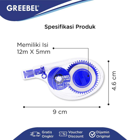 

TBMO GREEBEL CORRECTION TAPE 12MX5MM GCT-1226 GB SCS