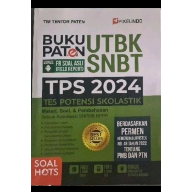 

BUKU PATEN UTBK SNBT TPS 2024 HOTS & KOMPETEN UTBK TPS SNBT 2024 TES POTENSI SKOLASTIK