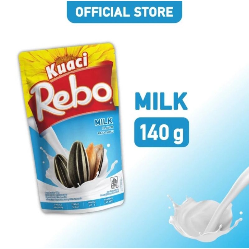 

REBO KUACI RASA MILK 140 GRAM CEMILAN BIJI BUNGA MATAHARI