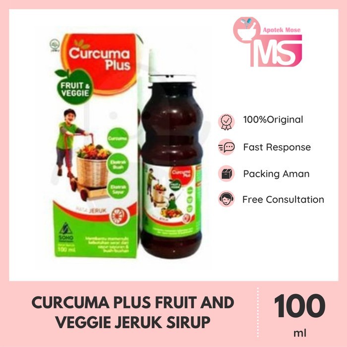 CURCUMA PLUS FRUIT AND VEGGIE JERUK SIRUP 100 ML