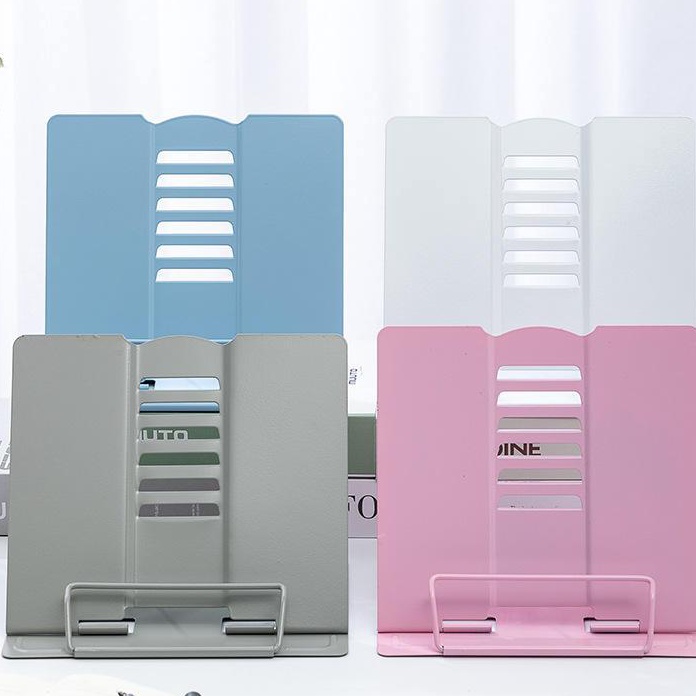 

KF7 Triple W Penyangga Buku Berdiri Bracket Book Stand Teks Reading Holder Metal Adjustable