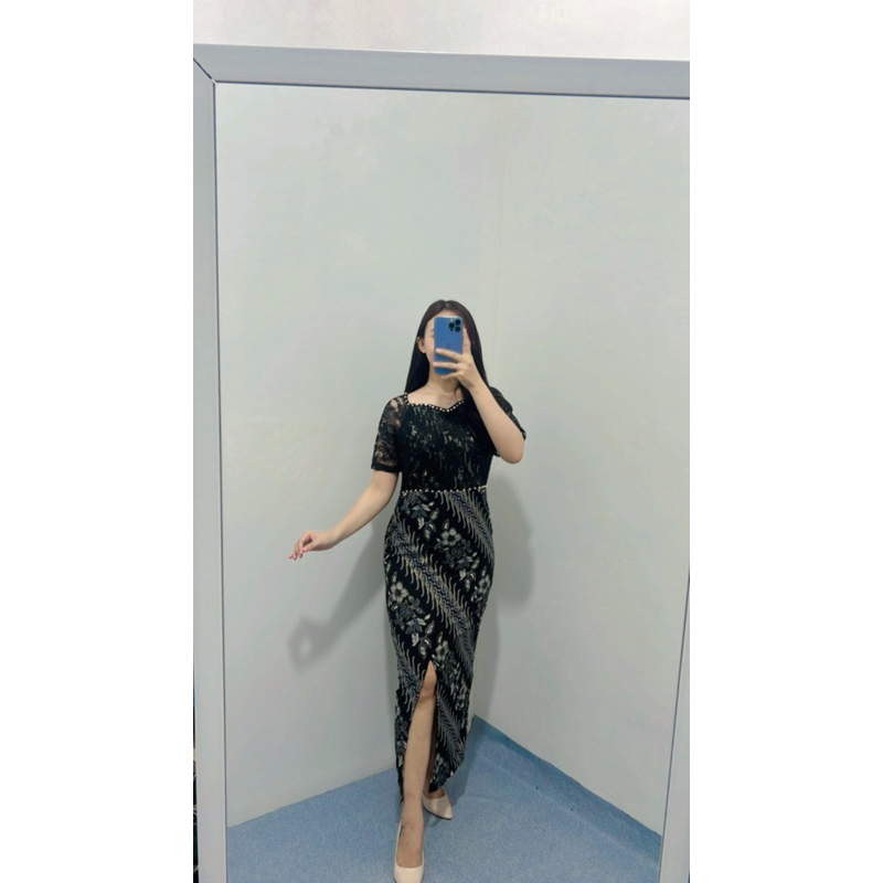 De Dress Batik Widya / dress batik wanita / dress pesta natal