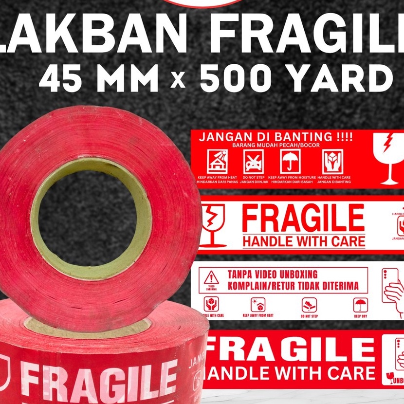 

FG2 Lakban Fragile Merah 2 Inch Yard Jangan Dibanting 48 45 Mm 2 Y Handle With Care