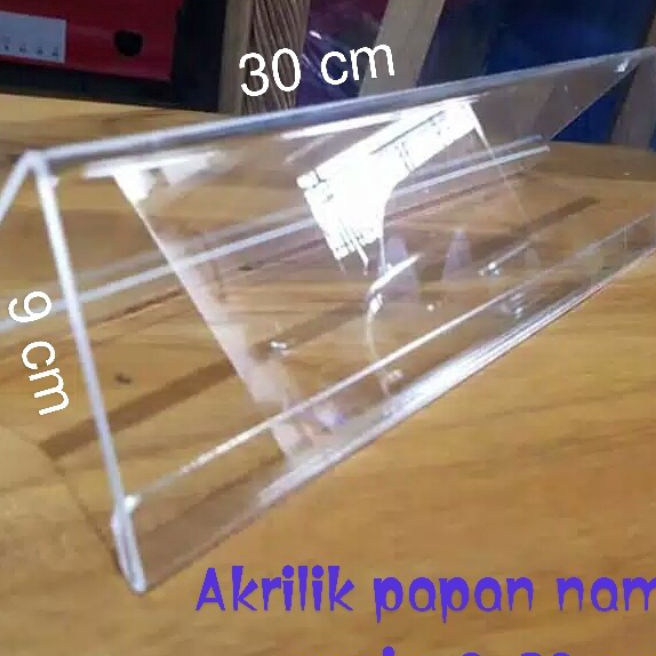 

KF7 AKRILIK NAME PLAT TAG PAPAN NAMA MEJA 9X3 CM