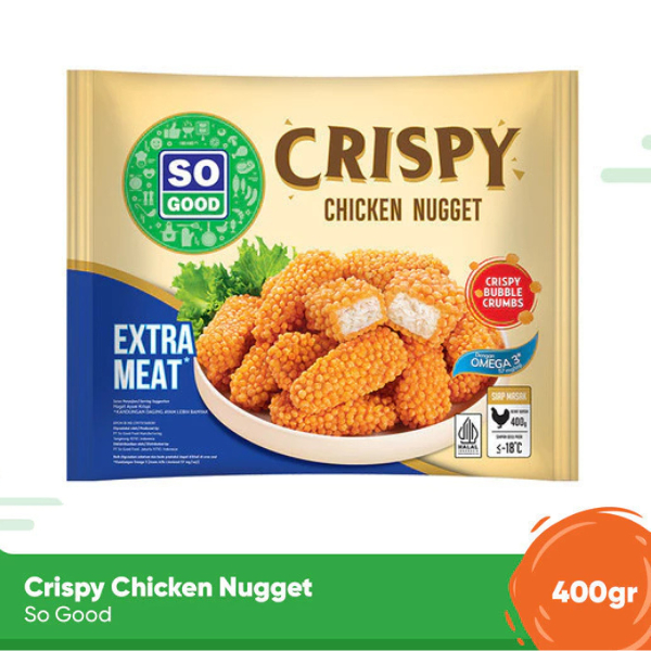 

SO GOOD Crispy Chicken Nugget Crispy Original Hot n Spicy Extra Meat 400gr