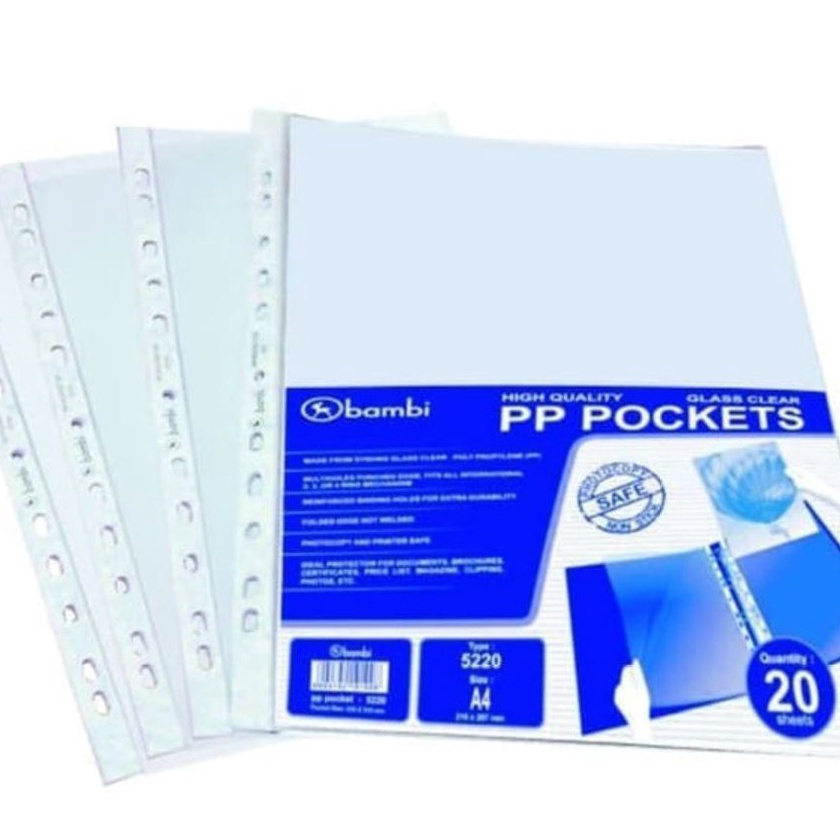 

berkualitas PP Pocket Bambi 522 A4 isi 2