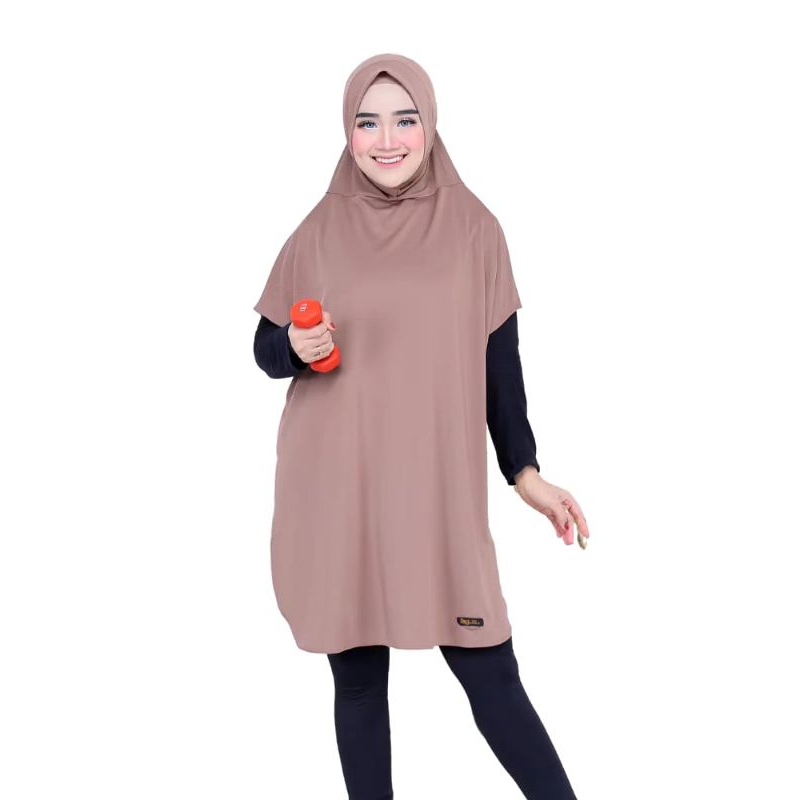 hijab rompi atasan sport wanita aerobic senam