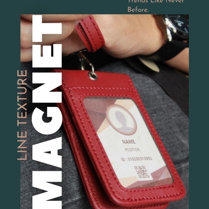 

KP8 id card holder 2 sisi namtag MAGNET warna warni SID4
