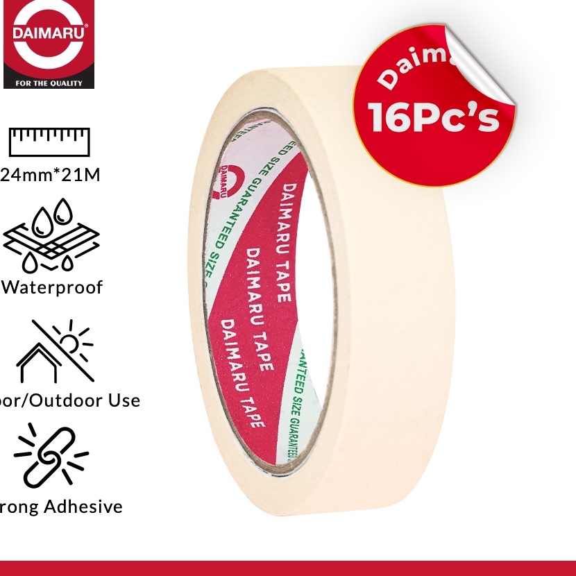 

HJ6 Daimaru Masking Tape Cream 24mm x 21m 16Pcs