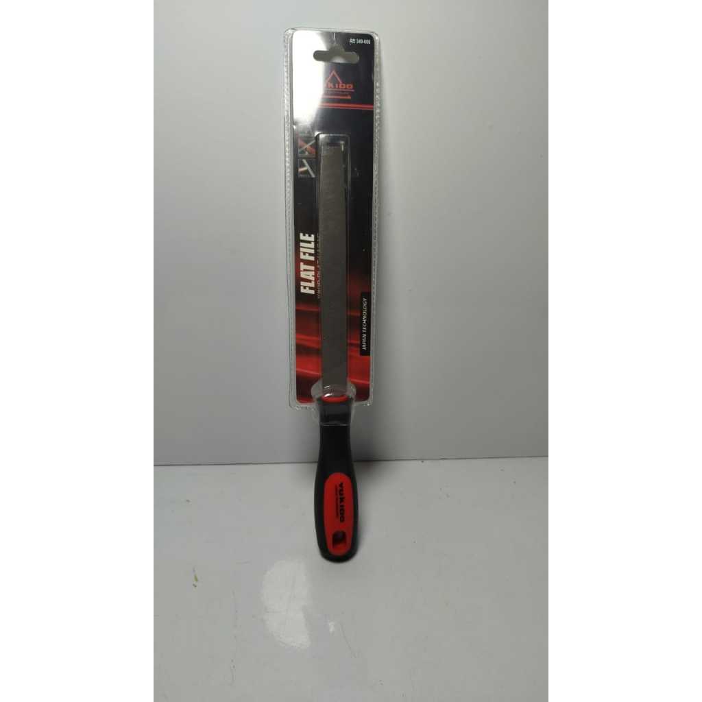 YUKIDO Kikir Plat Gepeng Kikir Besi Kotak Flat Flies File gagang Karet