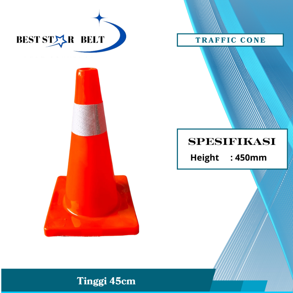 Traffic Cone Pvc Cone Full Orange Pembatas Jalan