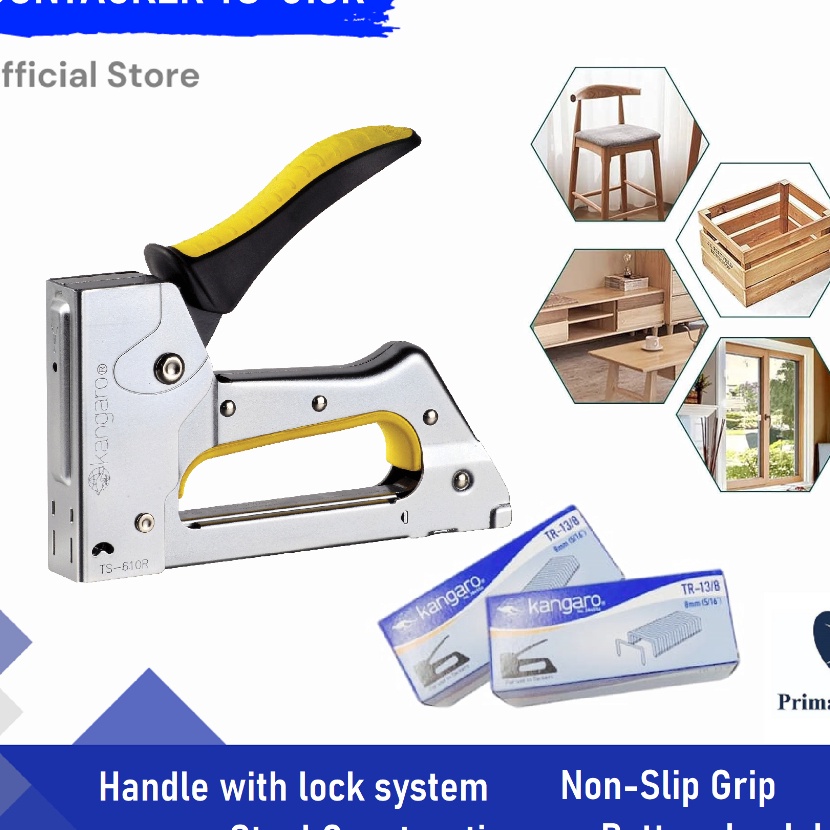 

Unggul Alat Stapler Tembak Jok Kulit Motor Guntacker TS 61R Sejenis MAX TGA Cekrekan Stapler Sofa