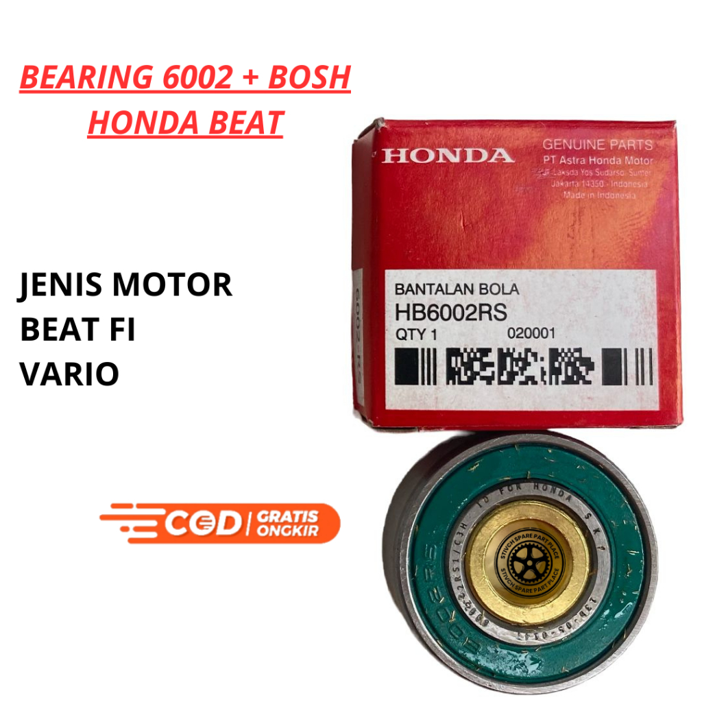 LAHER CVT BEAT FI / LAHER CVT VARIO / LAHER BAK CVT BEAT / BEARING CVT HONDA / BEARING 6002 CVT BEAT