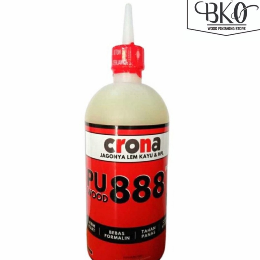 

Spesial Lem kayu CRONA PU 888 45gr LEM KAYU BASAH Wood glue