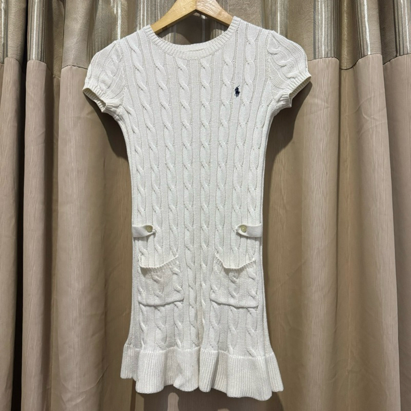 Polo Ralph Lauren Dress White Cable Preloved