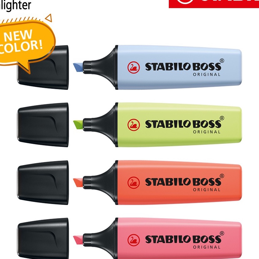 

FG2 STABILO Set 4 BOSS Pastel Edition Colors Hhlhter Orinal 4 pcs Marker and Pen