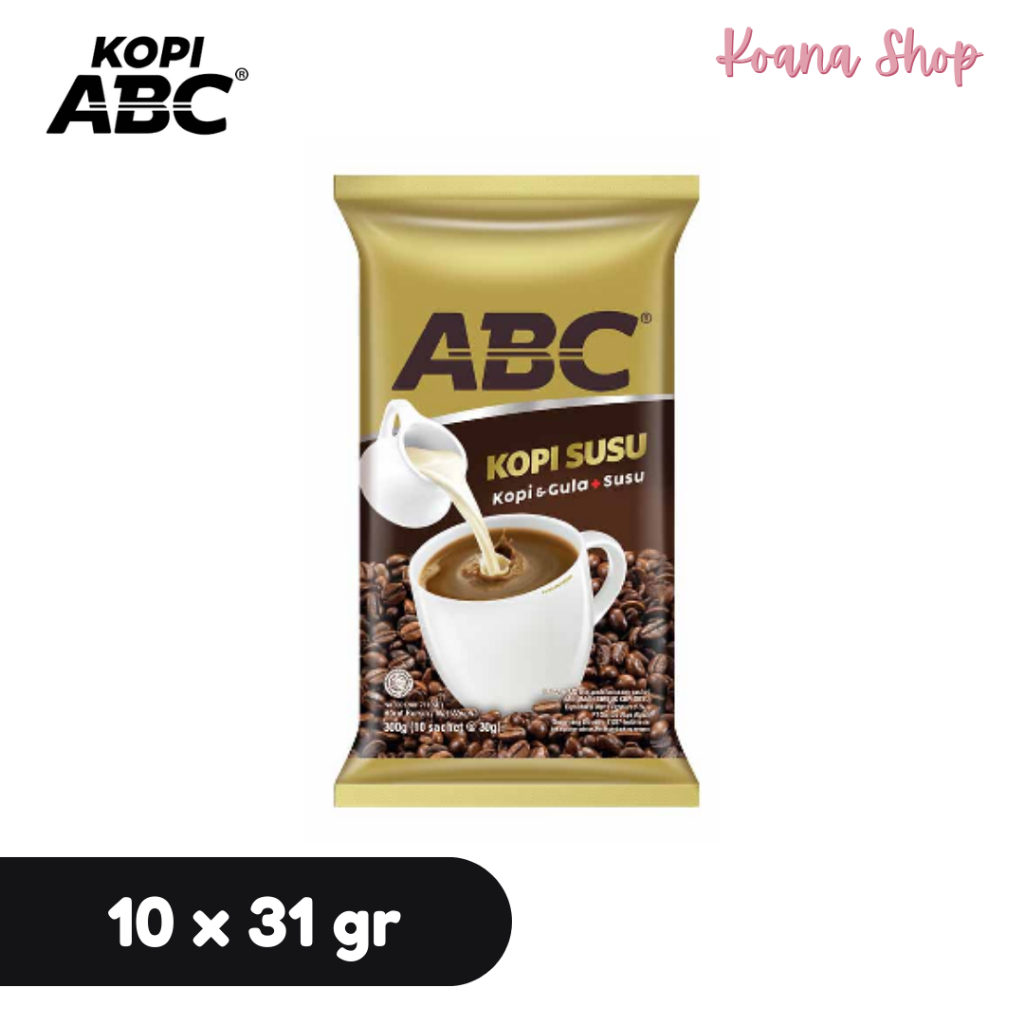 

ABC Kopi Instan Kopi + Gula + Susu 10 x 31 gr