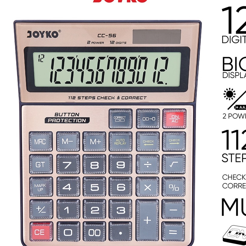 

Termurah Calculator Kalkulator Joyko CC56 12 Dits