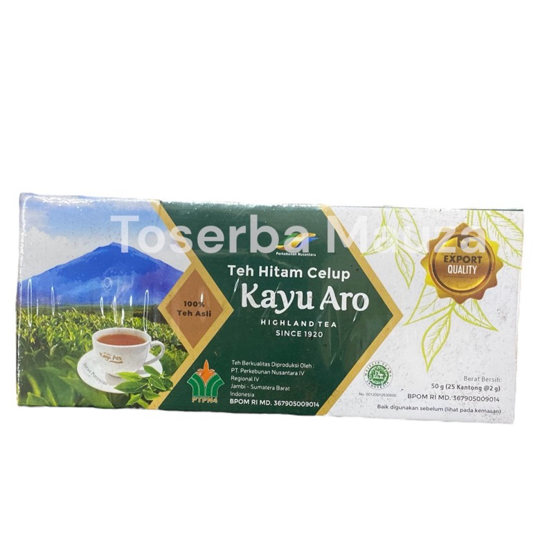 

Teh hitam celup Kayu Aro Jambi isi 25 bag @2gr export quality