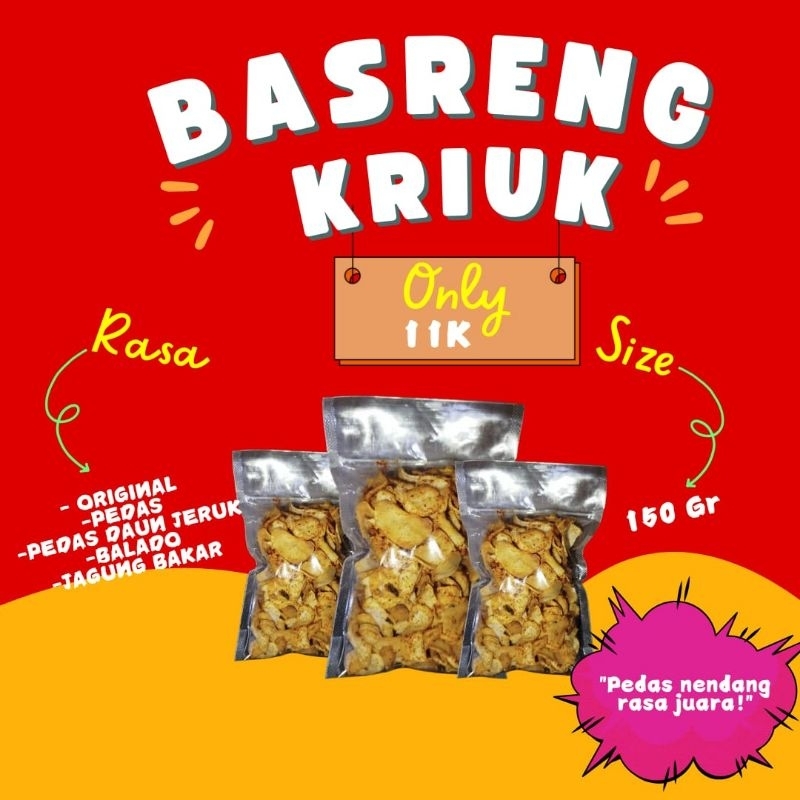 

Basreng Pedas Bulat Crunchy 150 gr