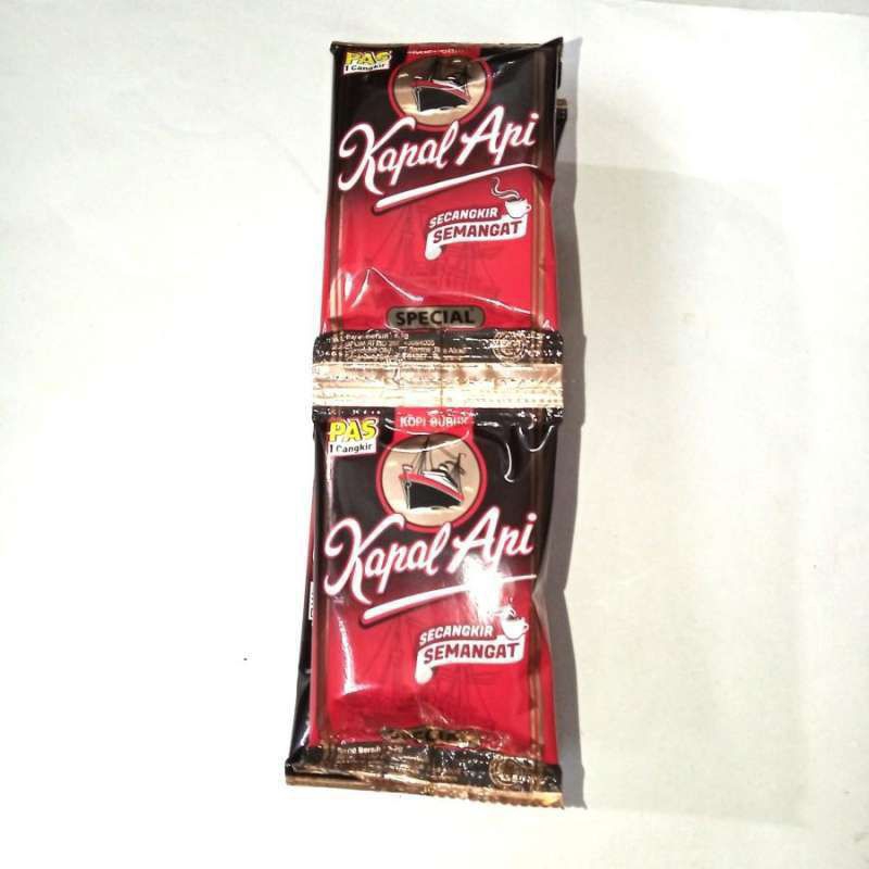 

Kopi kapal api 6,5gr 1 renceng 10 sachet