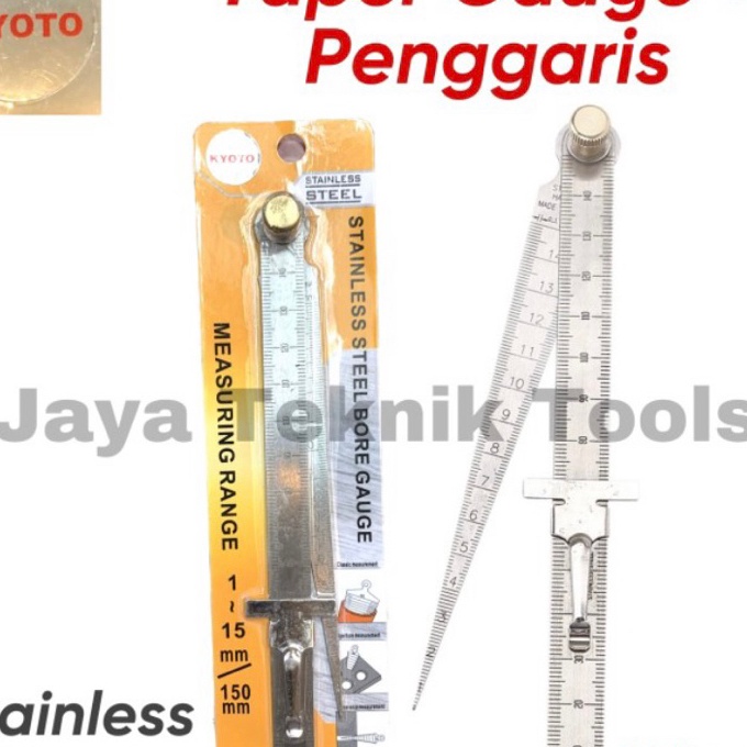 

KP8 Taper Gauge Penggaris Kyoto 15 mm Stainless Pengukur Lubang Ruler 15 cm